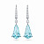 Earrings with aquamarines and diamonds