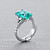 Ring with paraiba tourmaline and diamonds