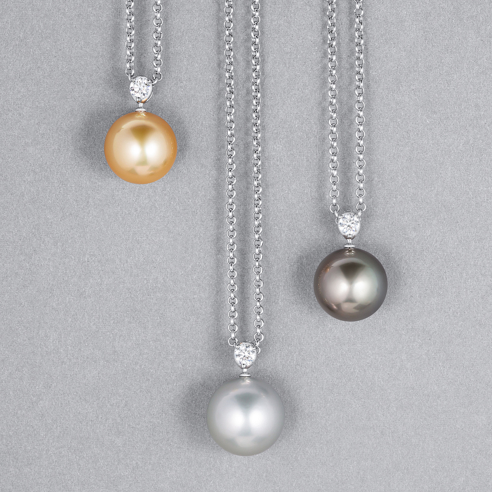 Pendant with Tahitian pearl and diamonds картинка 3