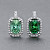 Earrings with green tourmalines and diamonds