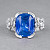 Ring with blue sapphire and diamonds