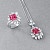 Pendant with spinel and diamonds