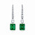 Earrings with emeralds and diamonds