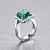 Ring with mint tourmalines and diamonds