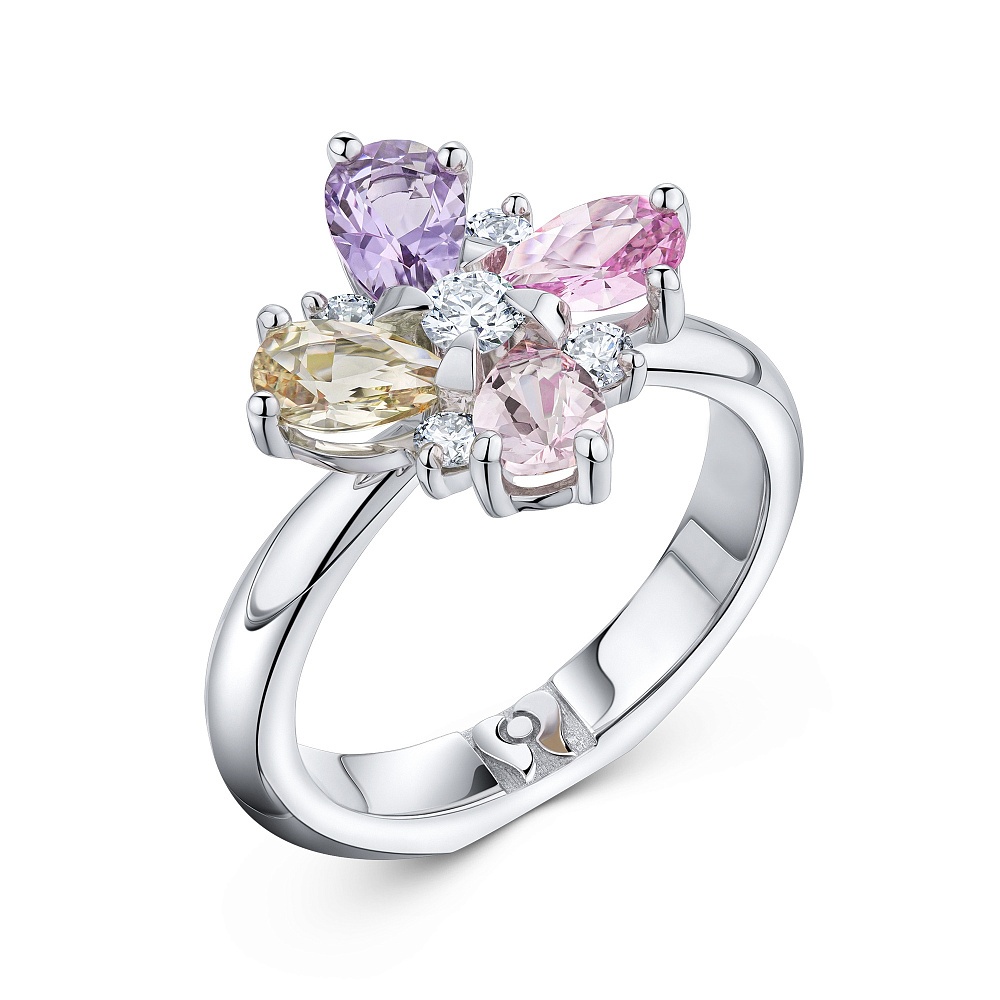 Ring with sapphires and diamonds картинка 2