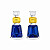 Earrings with yellow sapphires, tanzanites, and diamonds