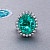 Ring with paraiba tourmaline and diamonds