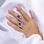 Ring with spinel and diamonds