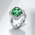  Ring with green tourmaline and diamonds