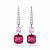 Earrings with spinels, rhodolite garnets, and diamonds