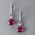 Earrings with spinels, rhodolite garnets, and diamonds