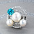 Ring with South Sea pearl, Cambodian zircon, and diamonds
