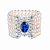 Bracelet with blue sapphire and Akoya pearls