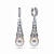 Earrings with Burmese champagne-colored pearls and diamonds