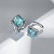  Ring with aquamarine and diamonds