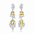 Earrings with yellow sapphires and diamonds