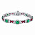 Bracelet with emeralds, rubies and diamonds