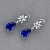 Earrings with tanzanites and diamonds