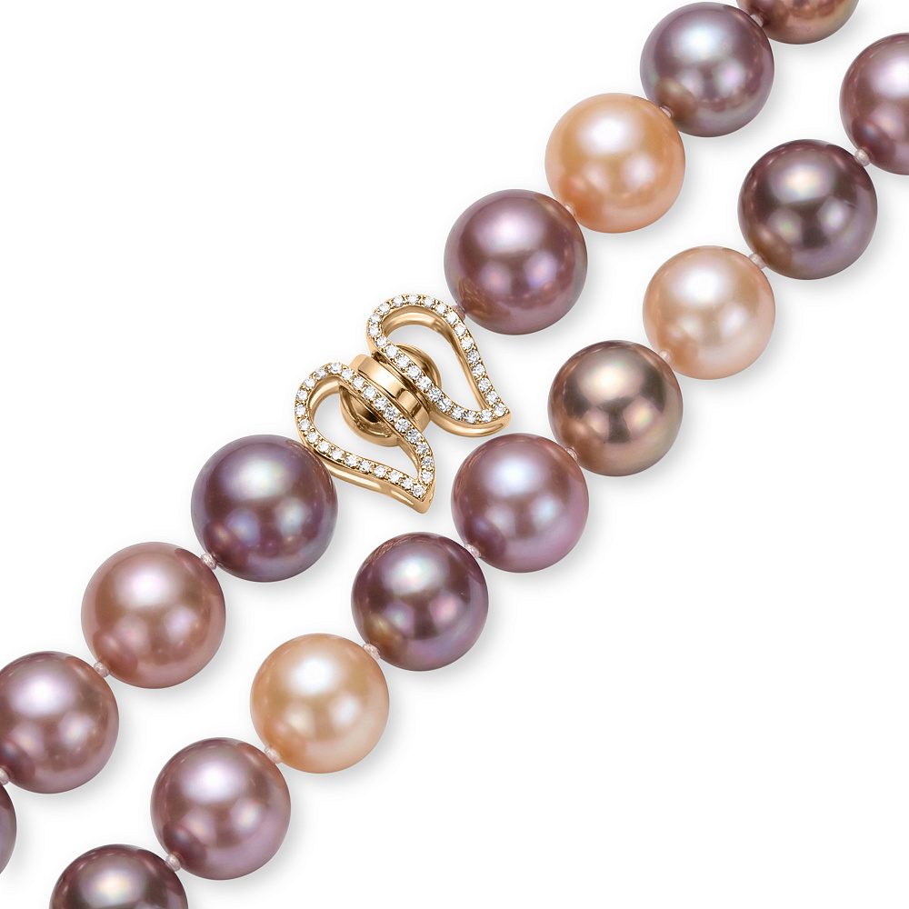 Choker with multicolor pearls 12.0-13.0 mm картинка 1