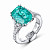 Ring with paraiba tourmaline and diamonds