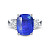 Ring with blue sapphire and diamonds