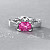 Ring with spinel and diamonds