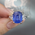 Ring with blue sapphire and diamonds