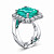 Ring with paraiba tourmaline and diamonds