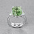 Ring with grossular garnet and diamonds