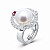 Ring with South Sea pearl, spinel, and diamonds