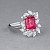 Ring with spinel and diamonds