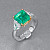Ring with emerald and diamonds