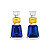 Earrings with a yellow sapphire, tanzanite, and diamonds