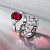 Ring with ruby and diamonds