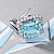 Ring with aquamarine and diamonds