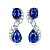 Earrings with blue sapphires and diamonds