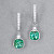 Earrings with green tourmalines and diamonds