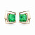 Earrings with emeralds and diamonds