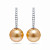 Earrings with golden South Sea pearls and diamonds