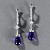 Earrings with tanzanites and diamonds