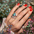 Ring with paraiba tourmaline and diamonds