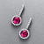 Earrings with rubellite tourmalines and diamonds