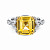 Ring with yellow sapphire and diamonds