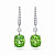 Earrings with peridots and diamonds