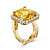 Ring with heliodor and diamonds