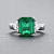 Ring with emerald and diamonds