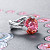 Ring with pink-orange tourmaline and diamonds