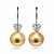 Earrings with golden South Sea pearls and diamonds