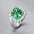  Ring with green tourmaline and diamonds