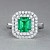 Ring with emerald and diamonds